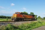 BNSF 4347 runs light west in one of the stranger moves I've seen on this line